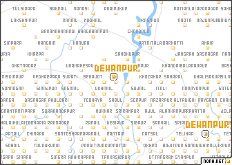 map of Dewānpur