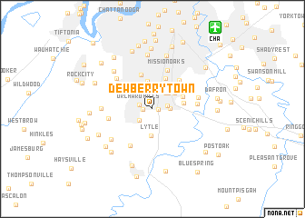 map of Dewberry Town