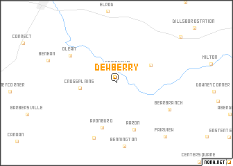 map of Dewberry