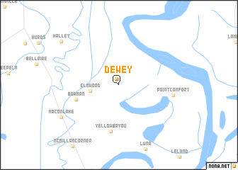 map of Dewey