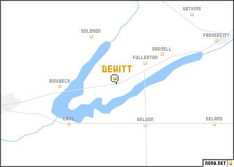 map of De Witt