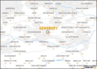 map of Dewsbury