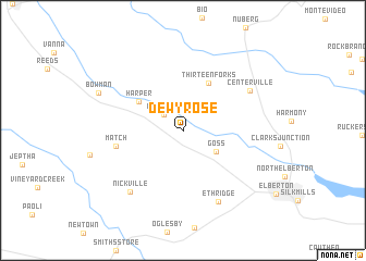 map of Dewy Rose