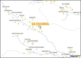 map of Dezakābād