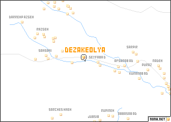 map of Dezak-e ‘Olyā