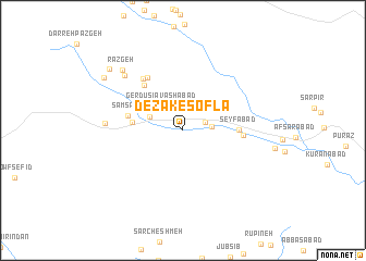 map of Dezak-e Soflá