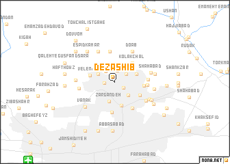 map of Dezāshīb