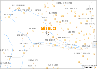 map of Deževci