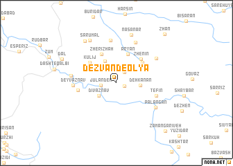 map of Dezvand-e ‘Olyā