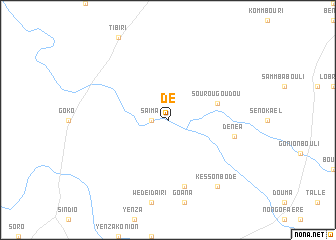 map of De