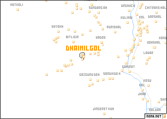 map of Dhāīmīlgol