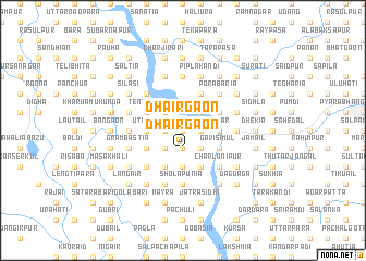 map of Dhāirgaon