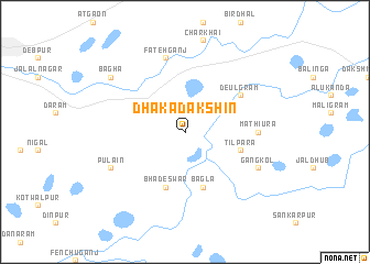 map of Dhākadakshin