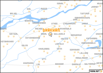 map of Dhakwān