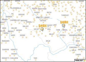 map of Dhāk