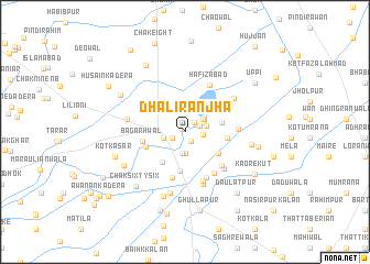 map of Dhali Rānjha