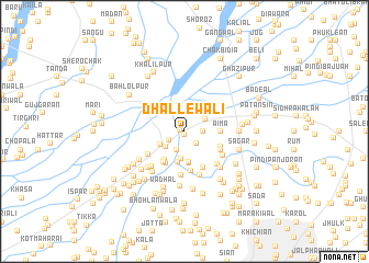 map of Dhallewāli