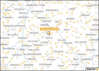 map of Dhāmonke