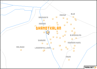 map of Dhāmot Kalān