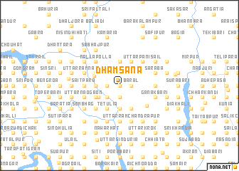 map of Dhāmsāna