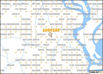 map of Dhāmsār