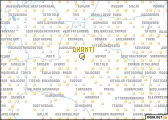 map of Dhāmti