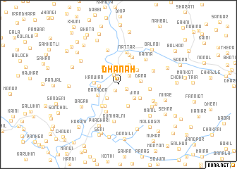 map of Dhanāh