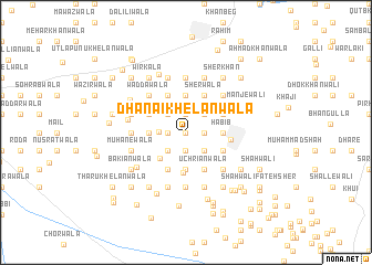 map of Dhanāī Khelānwāla