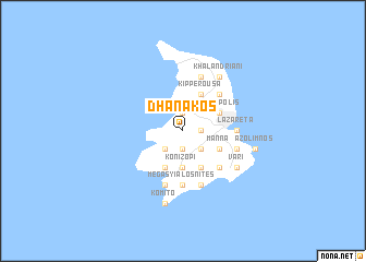 map of Dhanakós