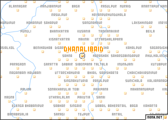 map of Dhanālibāid