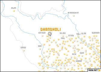 map of Dhandholi