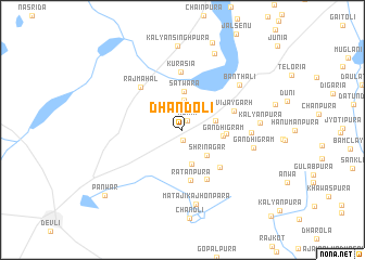 map of Dhāndoli