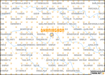 map of Dhaniāgaon