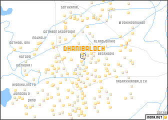 map of Dhani Baloch