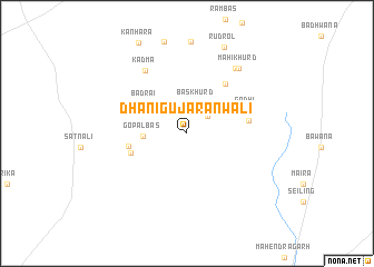 map of Dhāni Gujarānwāli