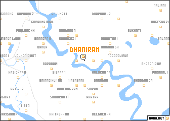 map of Dhanīrām