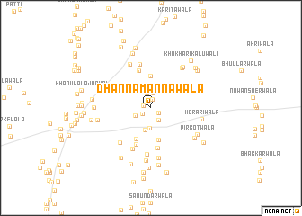 map of Dhanna Mannāwāla