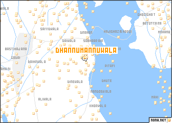 map of Dhannu Mannūwāla