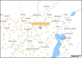 map of Dhāno Kheri