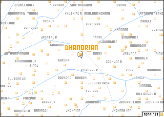map of Dhanoriān