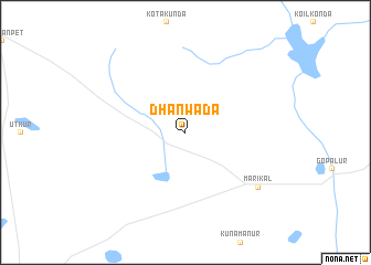 map of Dhanwāda