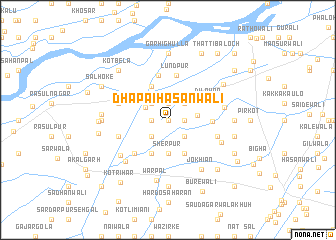 map of Dhapai Hasanwāli