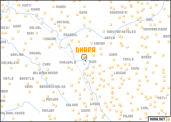 map of Dhara