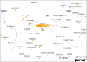 map of Dharḩān