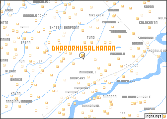 map of Dharor Musalmānān