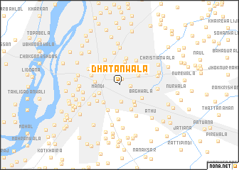 map of Dhatānwāla