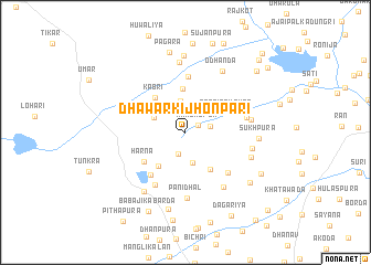 map of Dhāwar ki Jhonpari