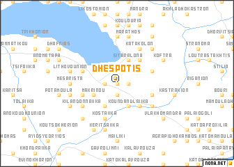 map of Dhespótis