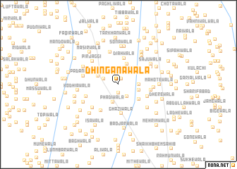 map of Dhingānāwāla