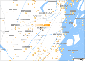 map of Dhingāna